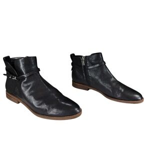 Franco Sarto Ankle Boots Sz 9M Women Optimal Side Zip Buckle Moto Festival Biker
